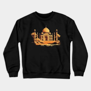 Taj Mahal Pixel Art Crewneck Sweatshirt